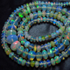 16 inches - Very Rare --Ethiopian Opal --Very Unique --Super Rare --Ethiopian Opal Smooth Rondells --FULL Strand --Super Rare Inside Fire --Very Rare Quality --Fire Opal --Size 3 --5mm Approx Approx